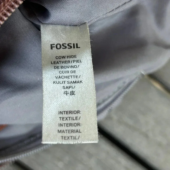 Fossil Vintage Brown Leather Small Medium Crossbody Bag Purse - Picture 4 of 9